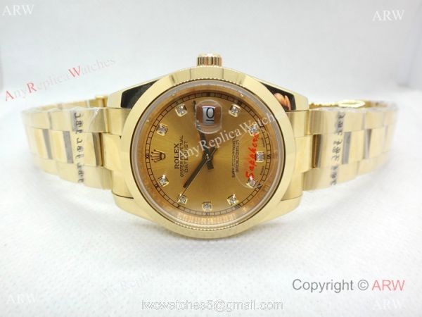 All Gold Rolex Datejust Oyster Band 40mm Watch AAA Replica All Gold Rolex Datejust Oyster Band 40mm Watch AAA Replica