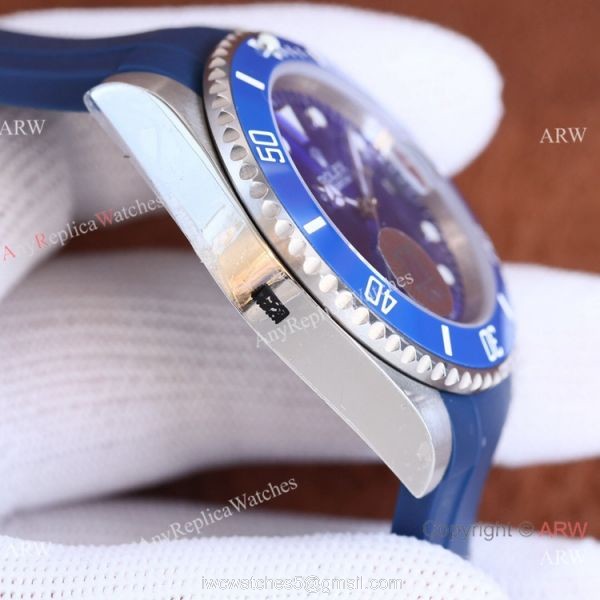Swiss Quality Rolex Submariner Date Watch Citizen 8215 Blue Oysterflex Rubber Band Swiss Quality Rolex Submariner Date Watch Citizen 8215 Blue Oysterflex Rubber Band