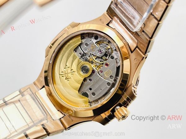 3K Factory 1:1 Best Patek Philippe Nautilus Ladies Cal.324 Watch All Gold 34mm 3K Factory 1:1 Best Patek Philippe Nautilus Ladies Cal.324 Watch All Gold 34mm