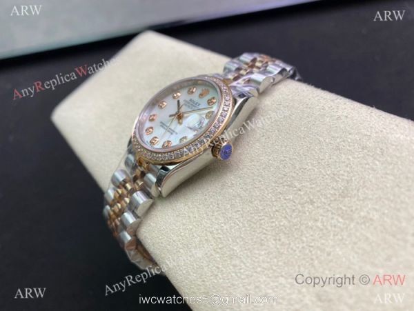 Swiss Copy Rolex Datejust 2-Tone Rose Gold Mop Dial Diamond watch 31mm Mid-size Swiss Copy Rolex Datejust 2-Tone Rose Gold Mop Dial Diamond watch 31mm Mid-size