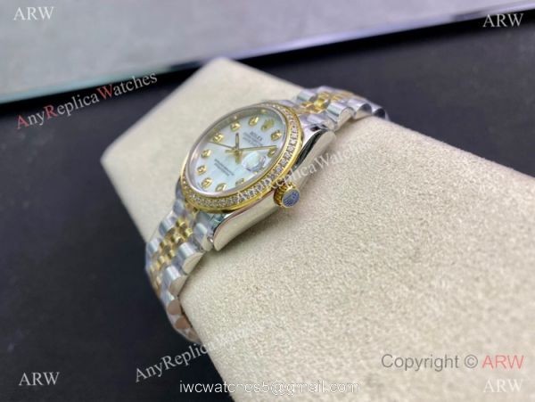 Swiss Copy Rolex Datejust I Two Tone Mop Dial Diamond watch 31mm Mid-size Swiss Copy Rolex Datejust I Two Tone Mop Dial Diamond watch 31mm Mid-size
