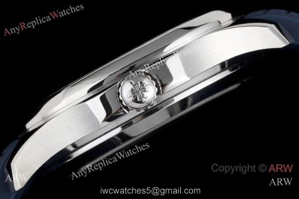 Swiss Quality Replica Patek Philippe Aquanaut 8215 Watch Diamond Bezel Blue Rubber Strap Swiss Quality Replica Patek Philippe Aquanaut 8215 Watch Diamond Bezel Blue Rubber Strap