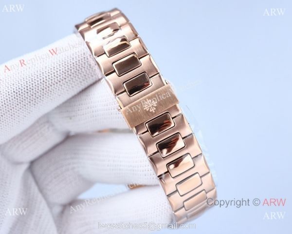 Swiss Quality Patek Philippe Nautilus 8215 Movement Watch Diamond Bezel Rose Gold Swiss Quality Patek Philippe Nautilus 8215 Movement Watch Diamond Bezel Rose Gold