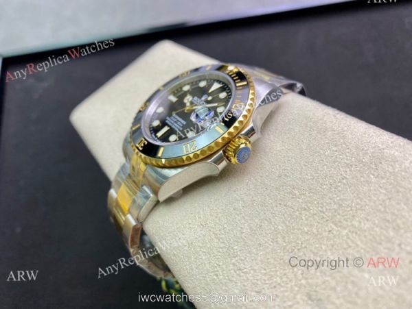 (JVS) Swiss Grade Rolex Submariner 41mm JVS Factory New 3235 Wrist 2-Tone Black Ceramic (JVS) Swiss Grade Rolex Submariner 41mm JVS Factory New 3235 Wrist 2-Tone Black Ceramic