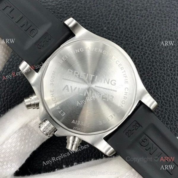 Grade AAA Clone Breitling Avenger Chronograph 43 A7750 Watch Black Rubber Band Grade AAA Clone Breitling Avenger Chronograph 43 A7750 Watch Black Rubber Band