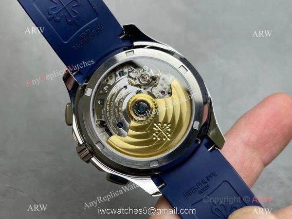Grade AAA Copy Patek Philippe Aquanaut Chronograph 5968g Watch Blue Rubber Strap Grade AAA Copy Patek Philippe Aquanaut Chronograph 5968g Watch Blue Rubber Strap