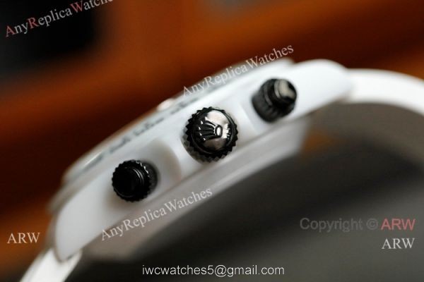 New! Swiss Replica Rolex Daytona AET Modified White Ceramic Black Crown watch A7750 Movement New! Swiss Replica Rolex Daytona AET Modified White Ceramic Black Crown watch A7750 Movement