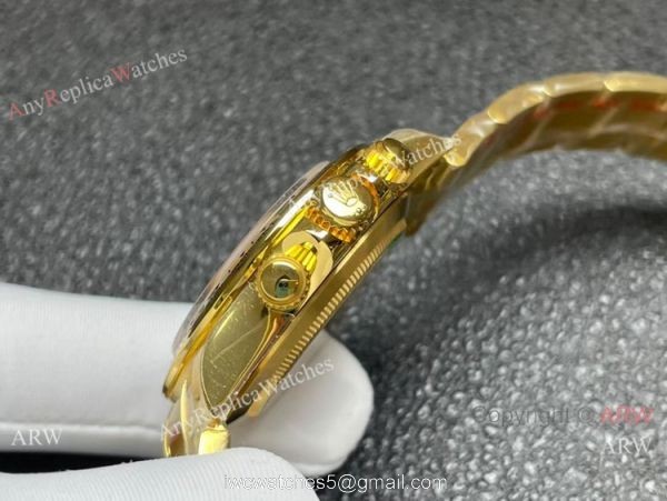 Noob Factory 1:1 Cal.4130 Rolex Daytona Yellow Gold White watch Replica 40mm Noob Factory 1:1 Cal.4130 Rolex Daytona Yellow Gold White watch Replica 40mm