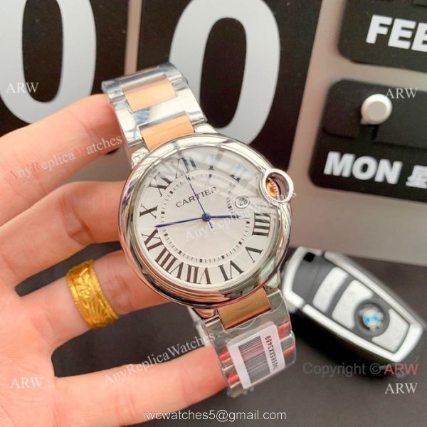 Cartier Ballon Bleu de Stainless Steel 42mm Watch New Blue Face Cartier Ballon Bleu de Stainless Steel 42mm Watch New Blue Face