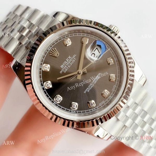 NEW Upgraded Replica Rolex Datejust II 41mm SS Grey Dial w/ Diamond Watch V3 Version NEW Upgraded Replica Rolex Datejust II 41mm SS Grey Dial w/ Diamond Watch V3 Version