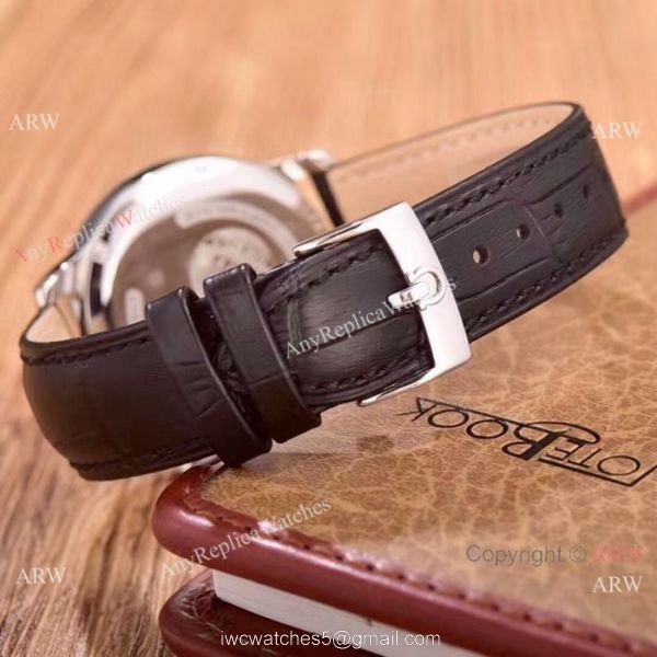 Fake Omega De Ville Chronograph Watches SS Brown Leather Strap Fake Omega De Ville Chronograph Watches SS Brown Leather Strap