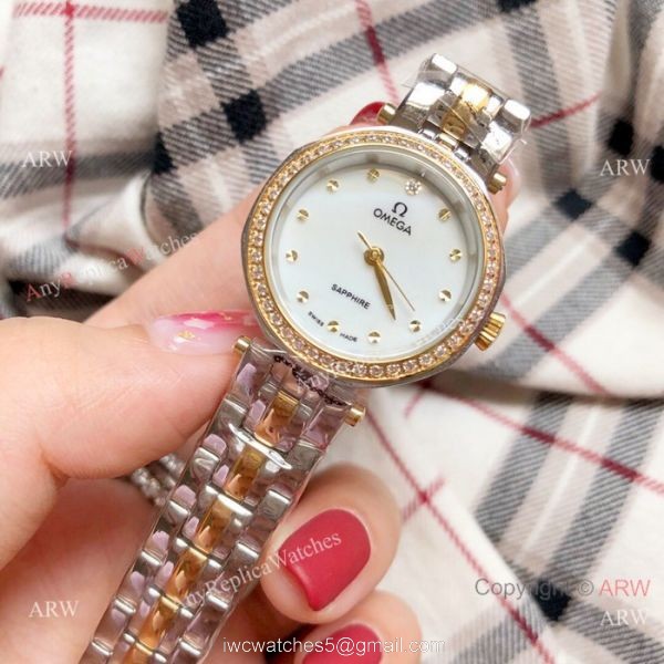 Replica Omega Women Watches Stainless Steel White MOP Dial Replica Omega Women Watches Stainless Steel White MOP Dial