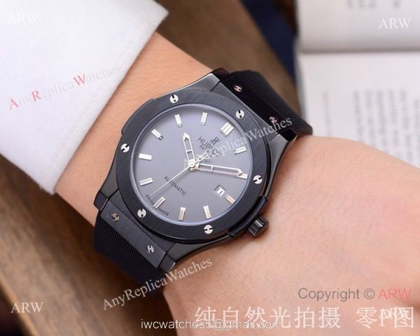 Copy Hublot Classic Fusion 42mm Watch SS Black Bezel Copy Hublot Classic Fusion 42mm Watch SS Black Bezel