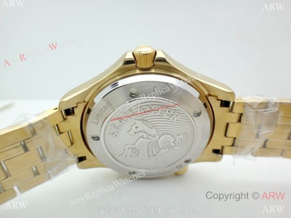 New Copy Omega Commanders 007 James Bond Yellow Gold Men Watch New Copy Omega Commanders 007 James Bond Yellow Gold Men Watch