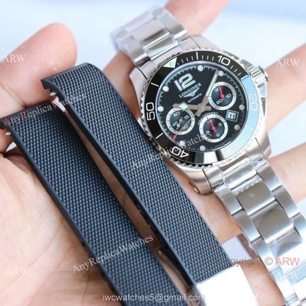 Swiss Replica Longines Hydroconquest 7750 TWF Ss Black Dial Watch 41mm Swiss Replica Longines Hydroconquest 7750 TWF Ss Black Dial Watch 41mm