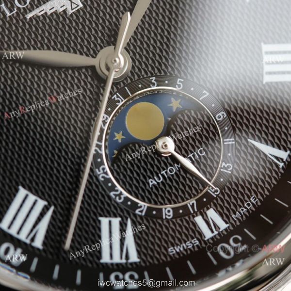 (GF) Swiss Longines Master Moon phase L899.5 Black Dial Watch 40mm (GF) Swiss Longines Master Moon phase L899.5 Black Dial Watch 40mm