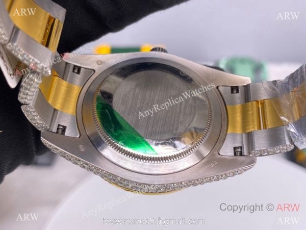 Iced Out Two Tone Rolex Datejust II Replica Watch 2836 Movement Roman Markers 41mm Iced Out Two Tone Rolex Datejust II Replica Watch 2836 Movement Roman Markers 41mm