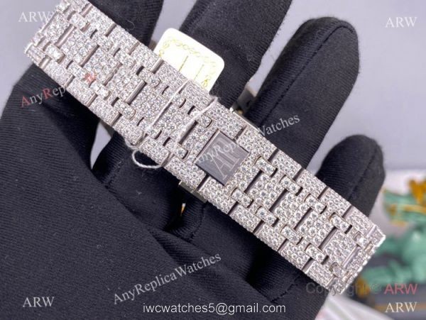 Iced Out Audemars Piguet Royal Oak Swiss Replica Watch Middle East Arabic Face Iced Out Audemars Piguet Royal Oak Swiss Replica Watch Middle East Arabic Face