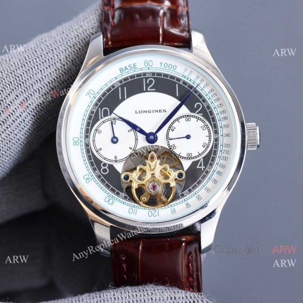Top Copy Longines Master Tourbillon White Dial Leather 42MM Watch For man Top Copy Longines Master Tourbillon White Dial Leather 42MM Watch For man
