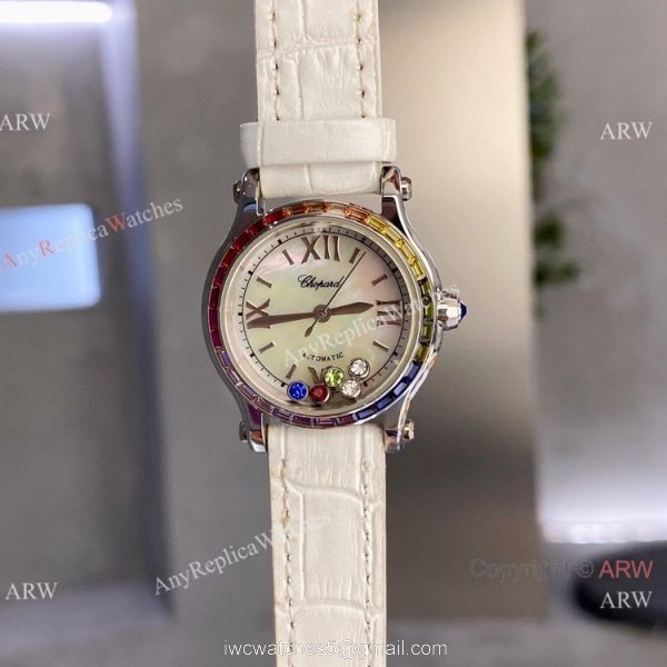 Chopard Happy Sport 30 Watch Rainbow bezel 2-Tone Rose Gold Chopard Happy Sport 30 Watch Rainbow bezel 2-Tone Rose Gold
