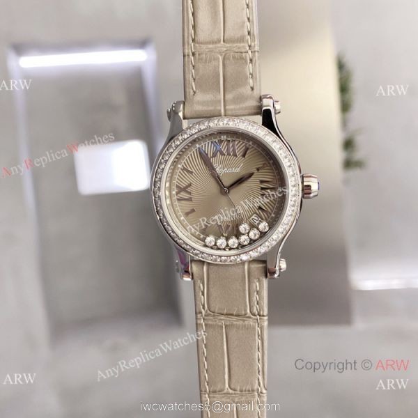 Knockoff Chopard Happy Sport Watch Rhodium Grey Rose Gold quartz Knockoff Chopard Happy Sport Watch Rhodium Grey Rose Gold quartz