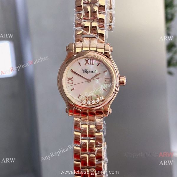 Copy Chopard Happy Sport 30mm Lady Watch Rose Gold White Dial Copy Chopard Happy Sport 30mm Lady Watch Rose Gold White Dial