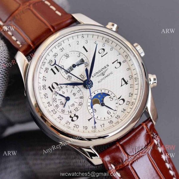 Replica Longines Master Collection Moonphase Leather Strap 40MM Watch With Arabic Markers Replica Longines Master Collection Moonphase Leather Strap 40MM Watch With Arabic Markers