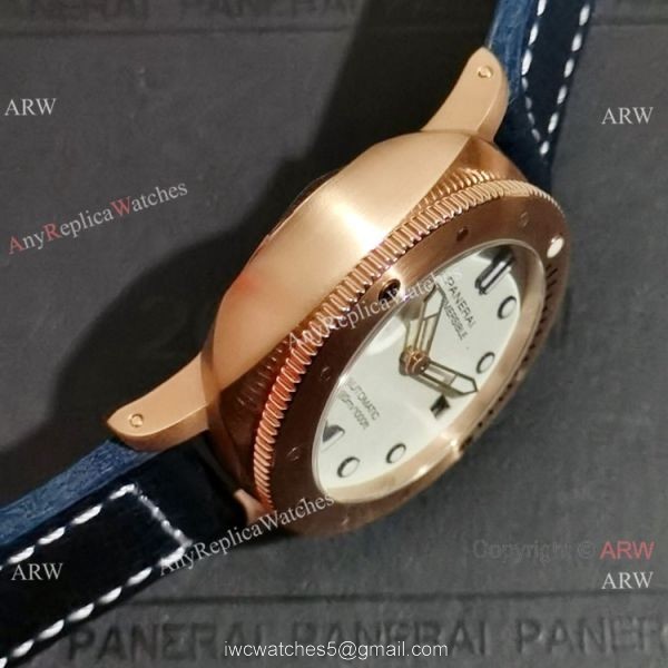 Clone Panerai Submersible Bianco 42mm Watch Rose Gold Pam01223