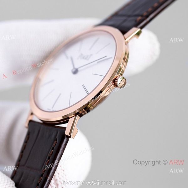 AAA Grade Swiss Replica Piaget Altiplano Watch Rose Gold Silver Dial