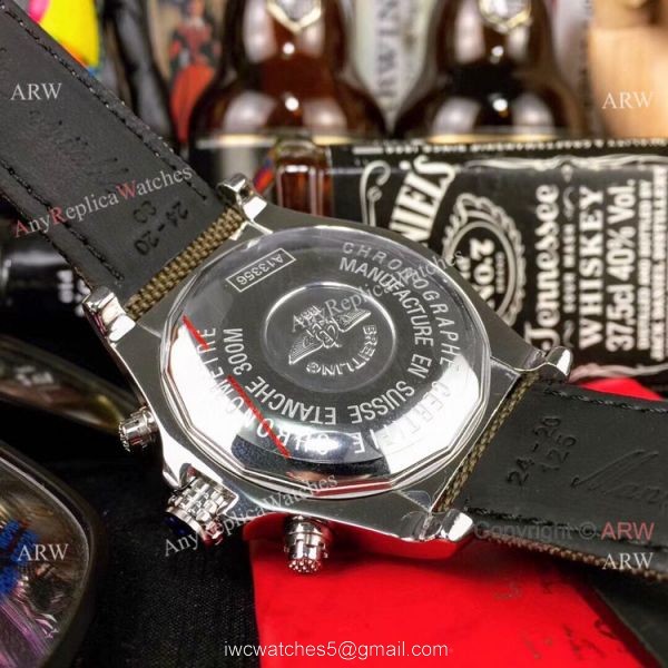 Copy Breitling Super Avenger II Watch Blue Dial Blue Rubber Strap