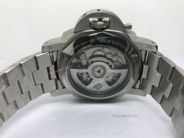 Luminor Panerai GMT Stainless Steel 72 Power Reserve Movement 44mm Watch