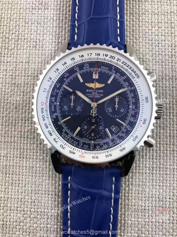 New Copy Breitling Navitimer SS White Chrono Face Watch