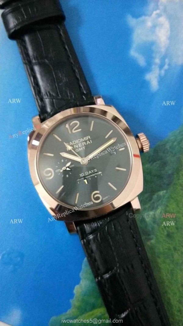 Radiomir Panerai 1940 10 Days GMT Automatic Replica Watch Rose Gold Pam625