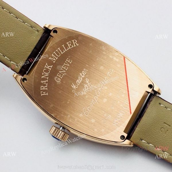 Swiss Replica Franck Muller Curvex diamond Watch Rose Gold 43mm