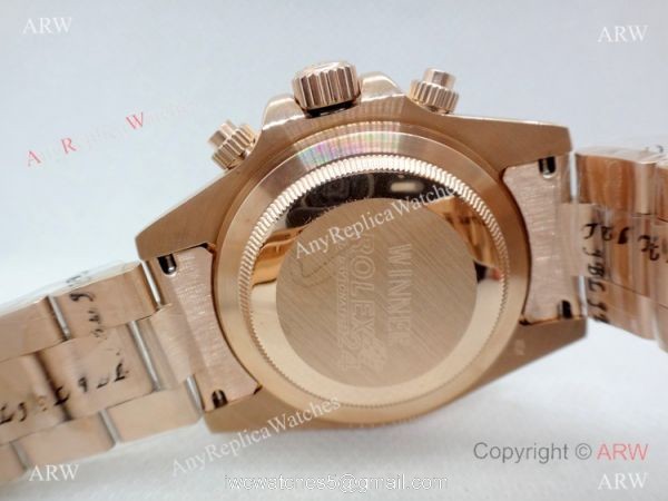 Newest Rolex Daytona Rainbow 40mm watch Rose Gold Automatic Movement
