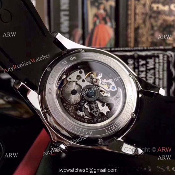 Buy Replica Corum Skeleton Bubble Squelette Silver Dial Watch 45mm