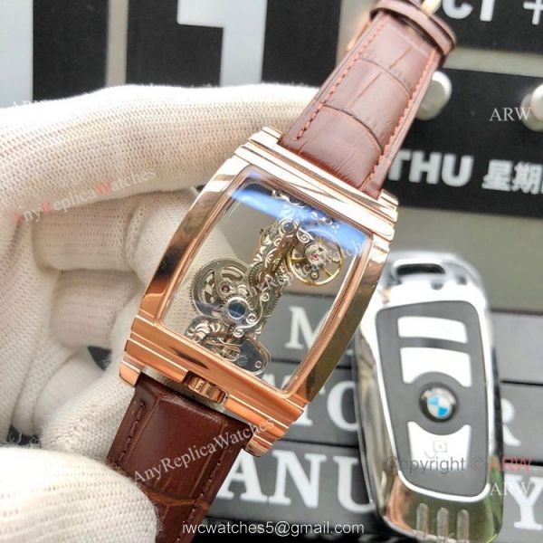 New Copy Corum Golden Bridge Transparent Rose Gold Corum Watch 38mm