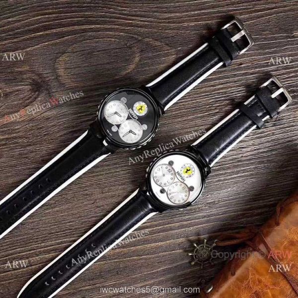 High Quality Copy Ferrari Quartz Watches White Dial Black Case