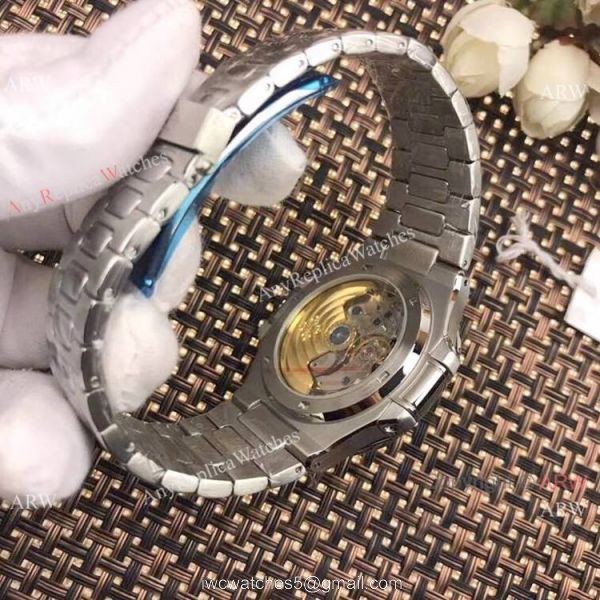 New Patek Philippe Nautilus White Face Annual Calendar Watch Brown Leather Strap