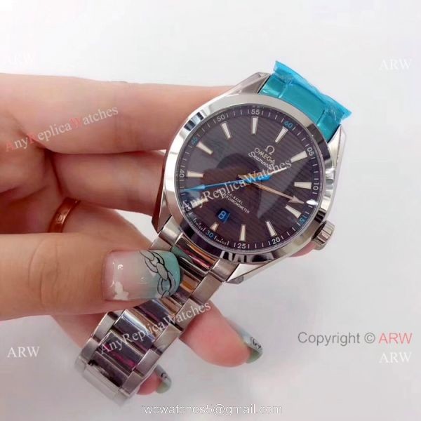 2019 Copy Omega Seamaster Aqua Terra 150m Watch Stainless Steel Gray Dial