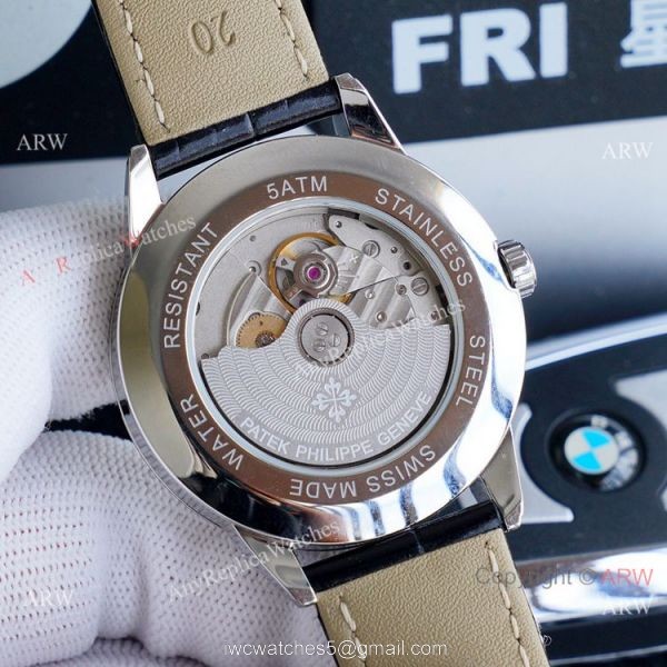 Swiss Patek Philippe Geneve Complications Moonphase Watches Gold Dial