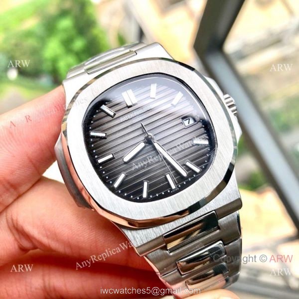 Stainless Steel Brown Dial Patek Philippe Nautilus Copy Watches 40mm