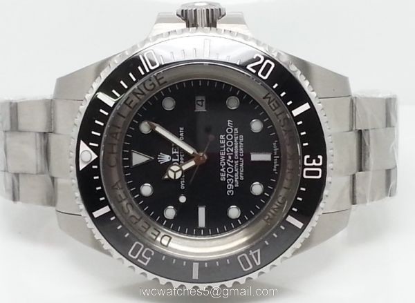 Clone Swiss 2836 Rolex Deepsea Challenge For Sale 51mm SS Black