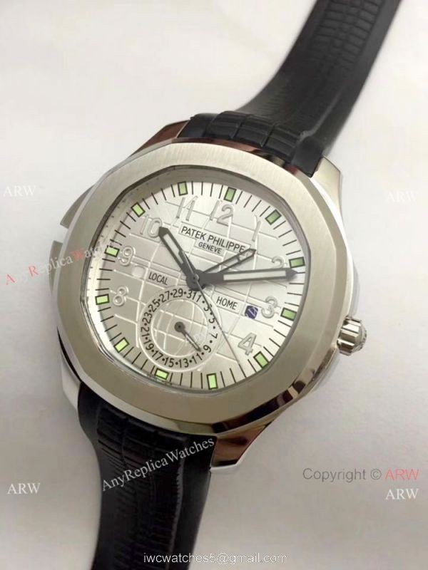 Patek Philippe Copy Aquanaut Travel Time Men Watch Brown Rubber Band 42mm