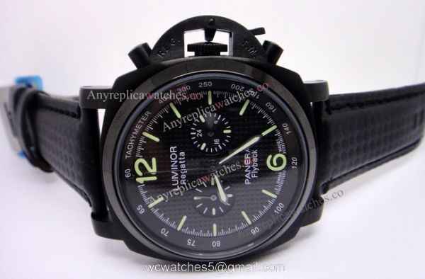 Replica Panerai Regatta Flyback Watch Black Case 44mm