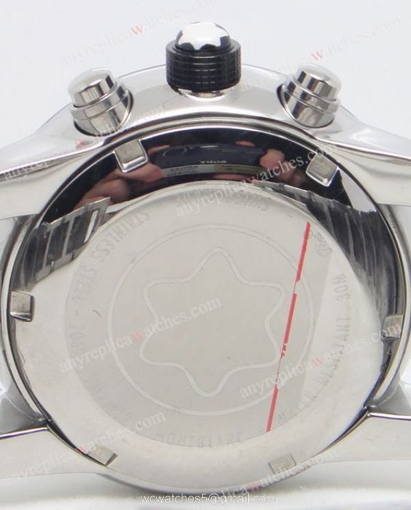MONTBLANC FLYBACK REPLICA BLACK CHRONOGRAPH STEEL BLACK WATCH