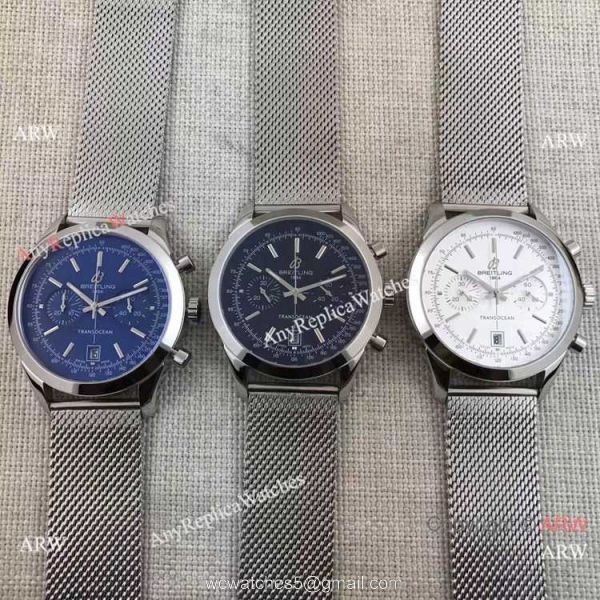 Breitling Stainless Steel Transocean Black Dial Watch Buy Knockoff