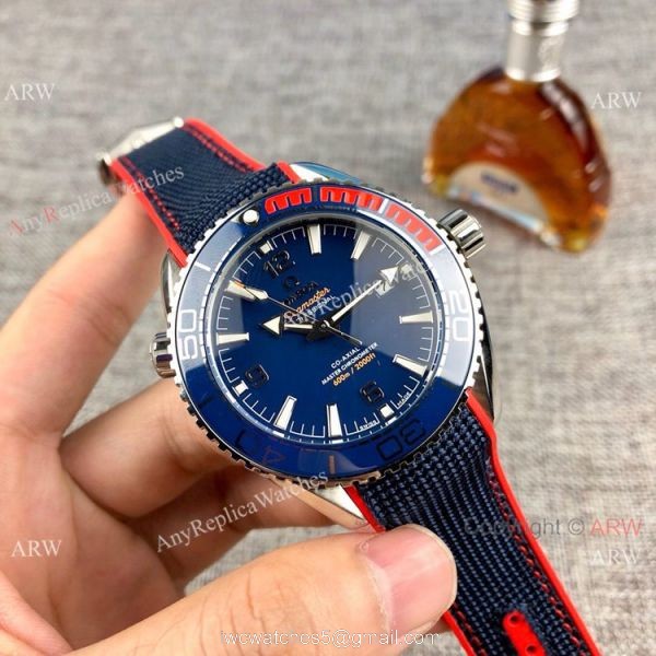 Fake Omega Seamaster Planet Ocean 600m Orange Rubber Strap Watches 42mm
