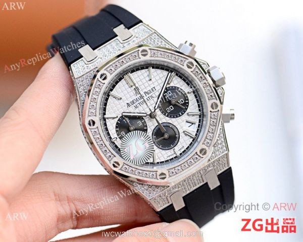 Iced Out Audemars Piguet Royal Oak VK Chronograph Watch 45mm
