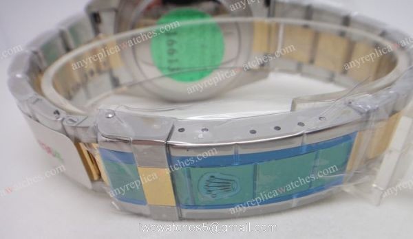 Swiss Eta 2836 /Rolex Submariner 2-Tone Blue Bezel Mens Watch -Classic Model